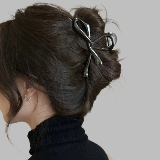 Bow Hair Clip - Black